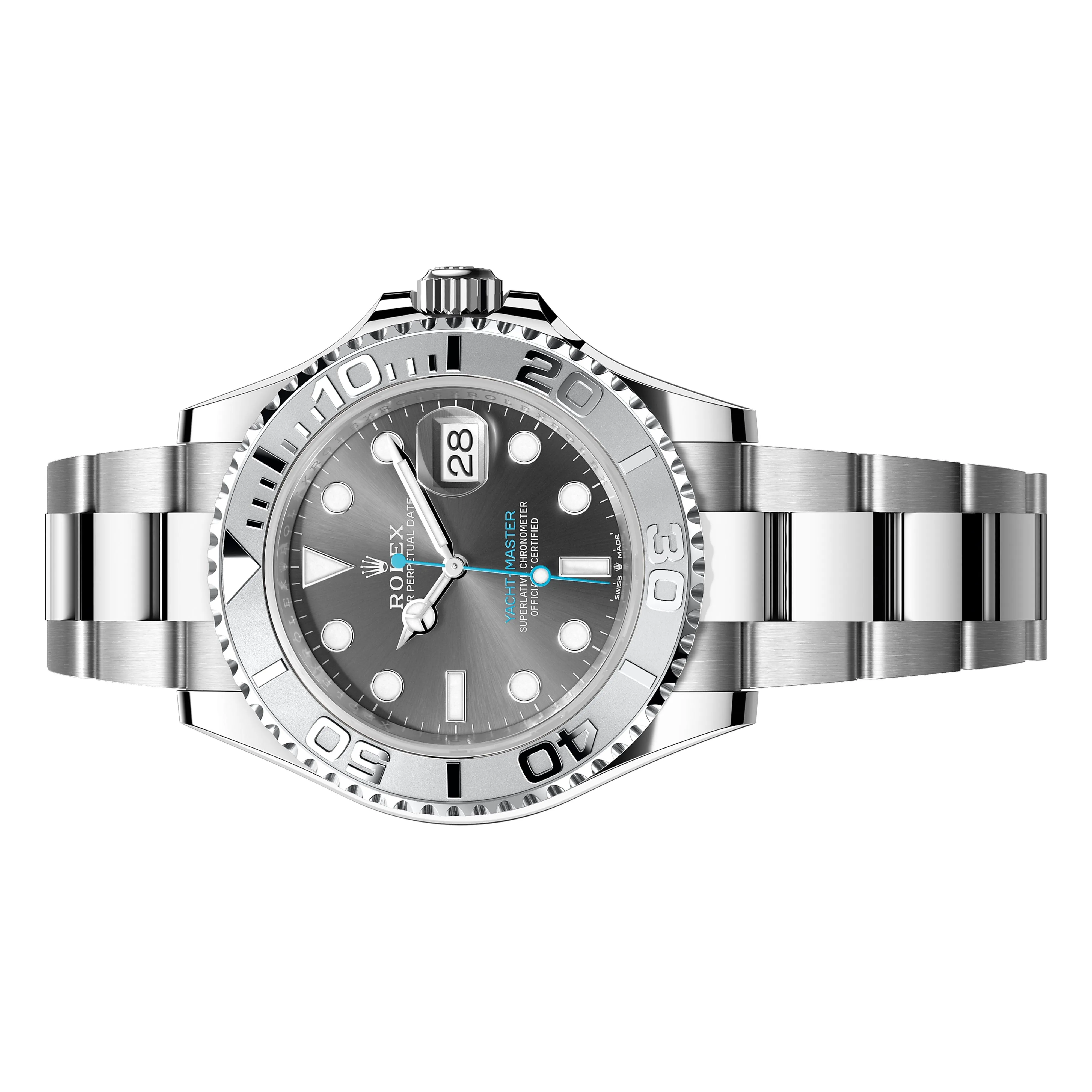 Rolex Yacht Master 40mm 126622-001 Dark Rhodium Dial, Oystersteel and Platinum Bezel, Worn