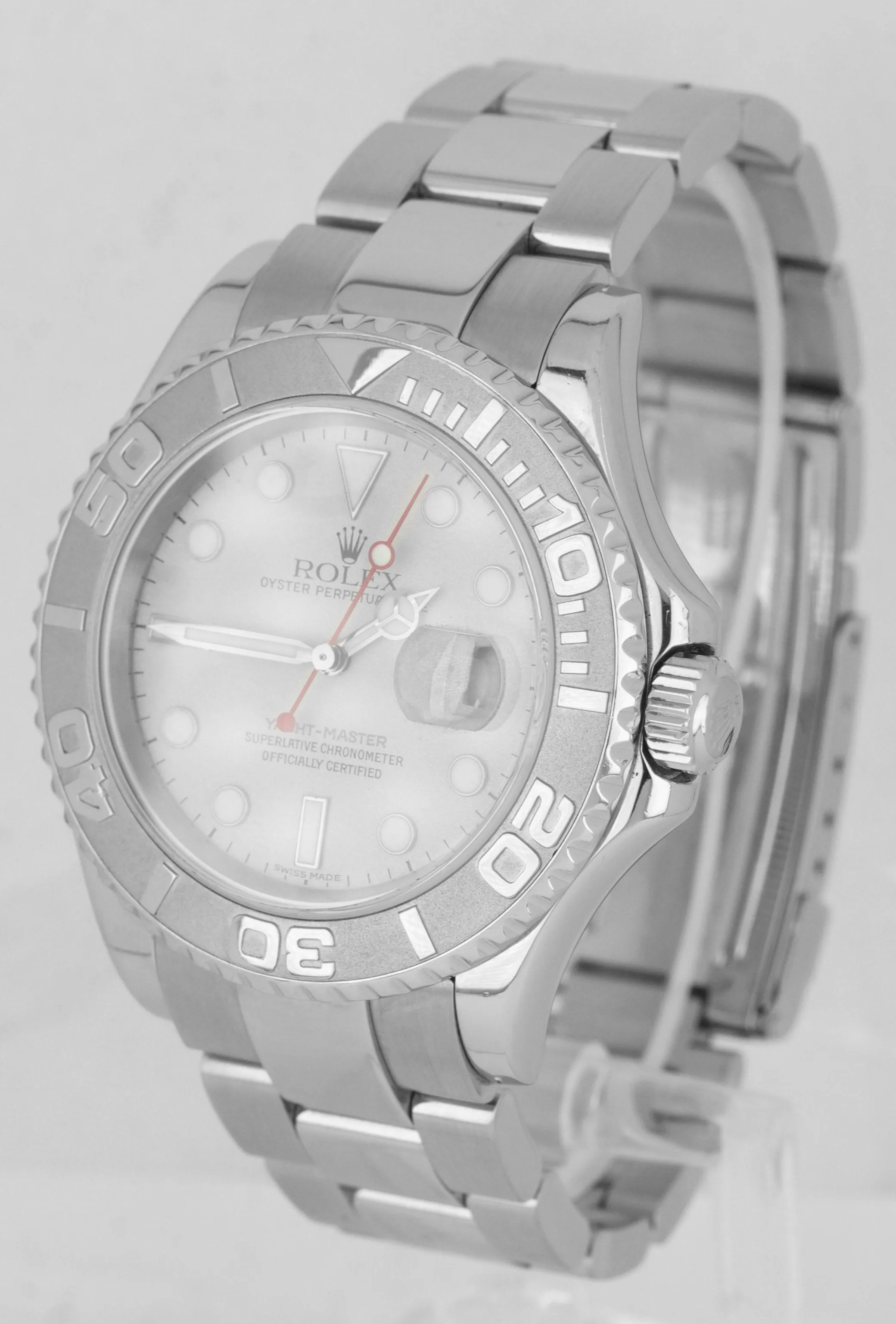 Rolex Yacht-Master Stainless Steel .950 Platinum 40mm Swiss Date 16622 RSC CARD