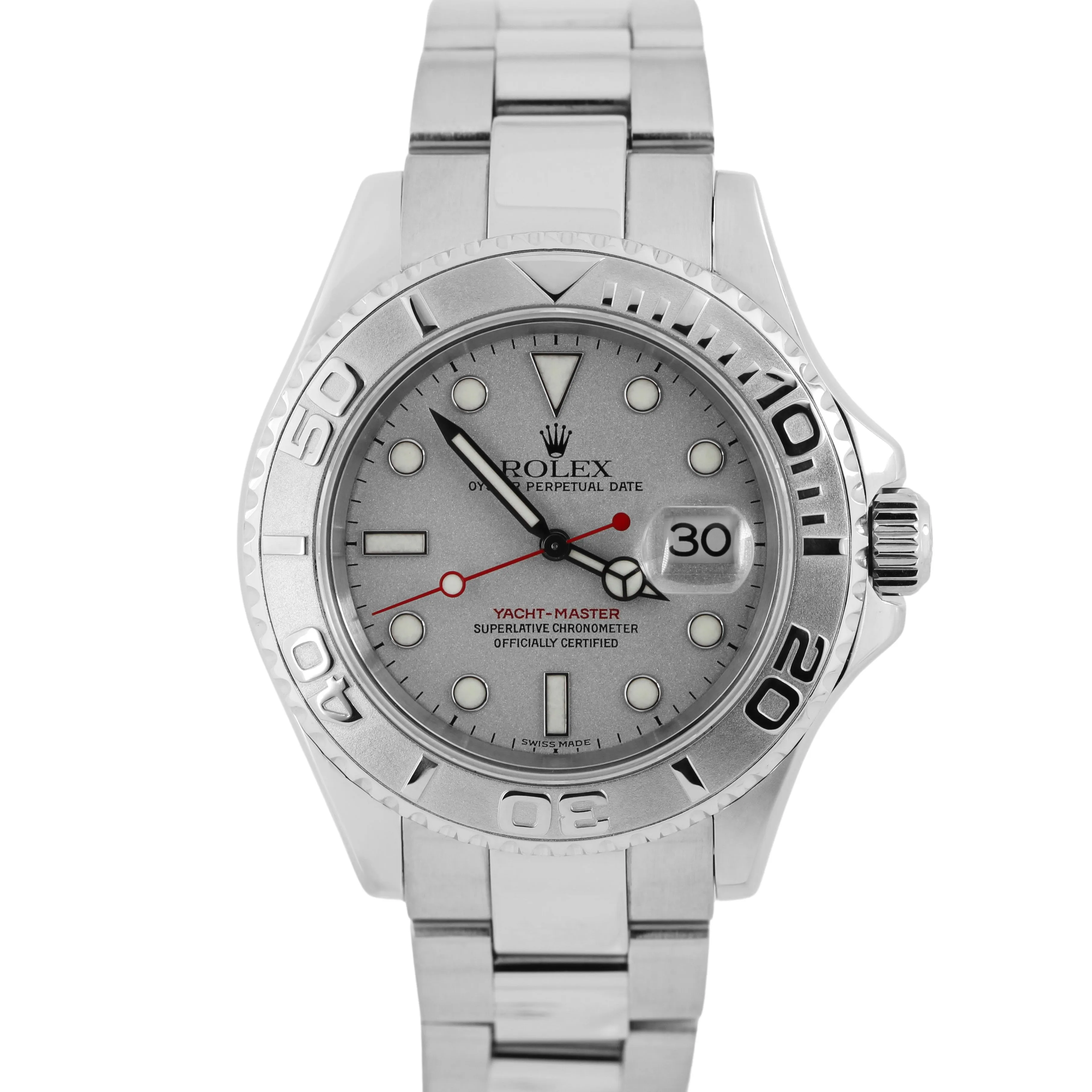 Rolex Yacht-Master Stainless Steel PLATINUM 40mm Oyster 16622 Watch