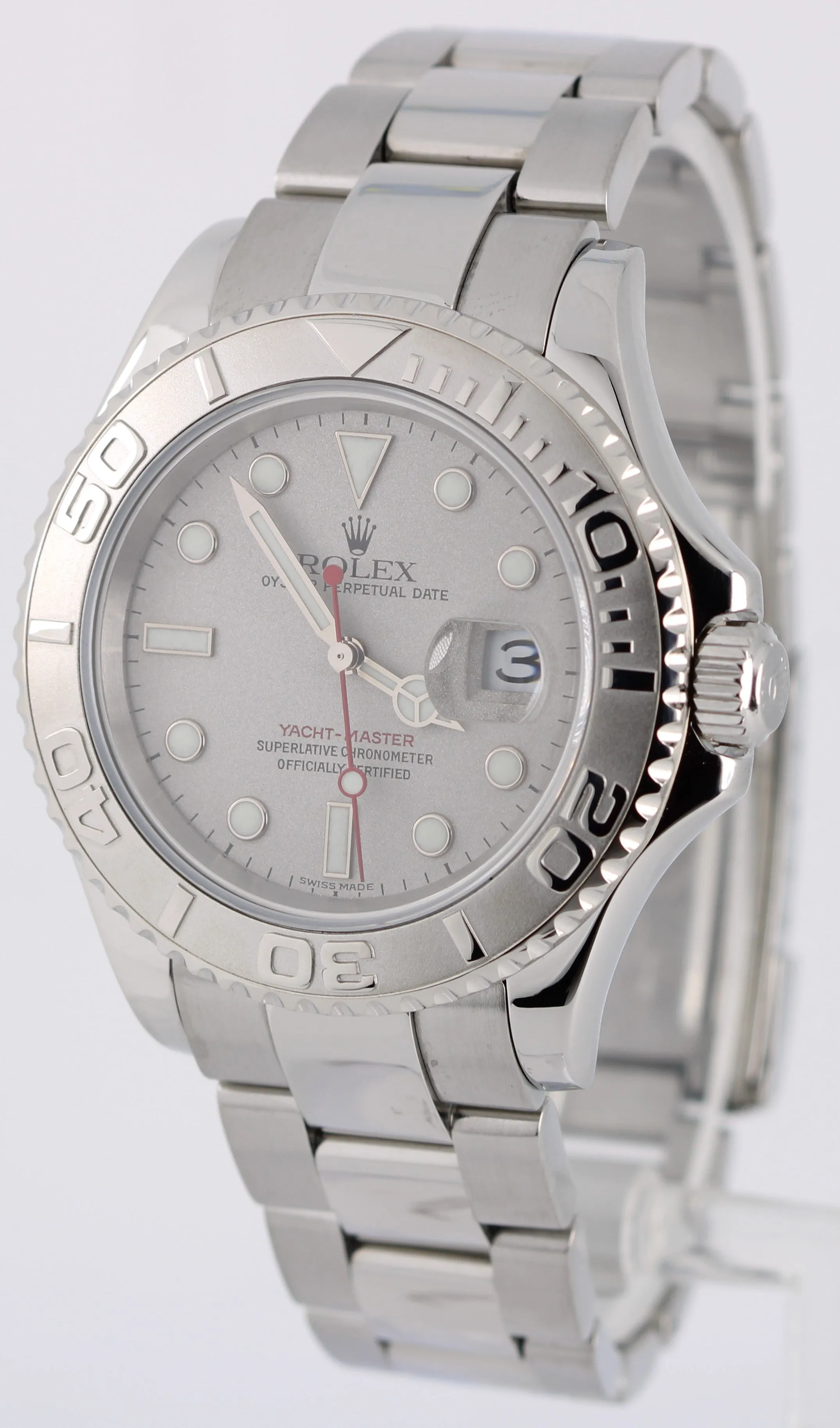 Rolex Yacht-Master Stainless Steel PLATINUM 40mm Oyster 16622 Watch