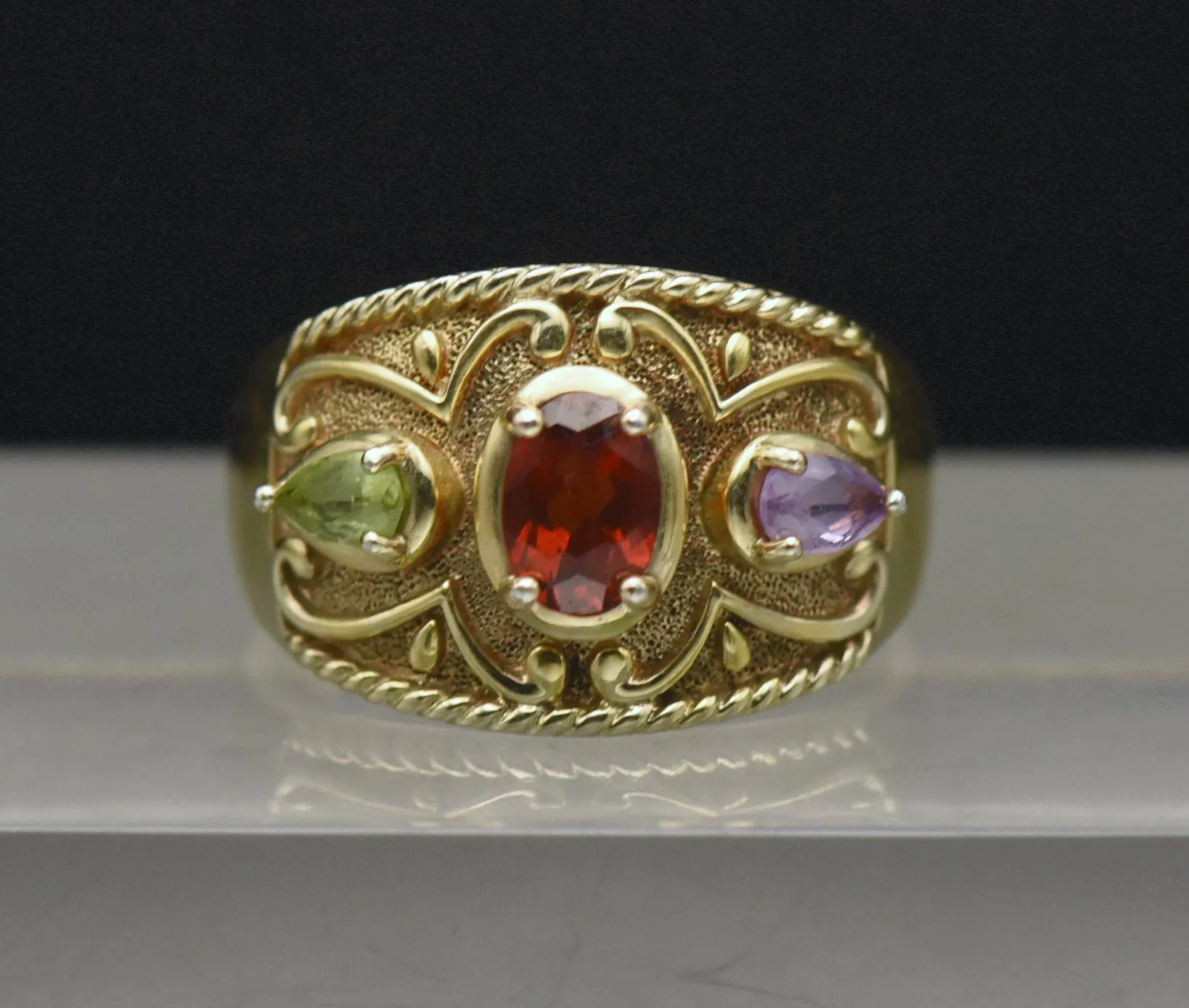 Ross-Simons - Vintage Vermeil Gemstone Ring - Size 10