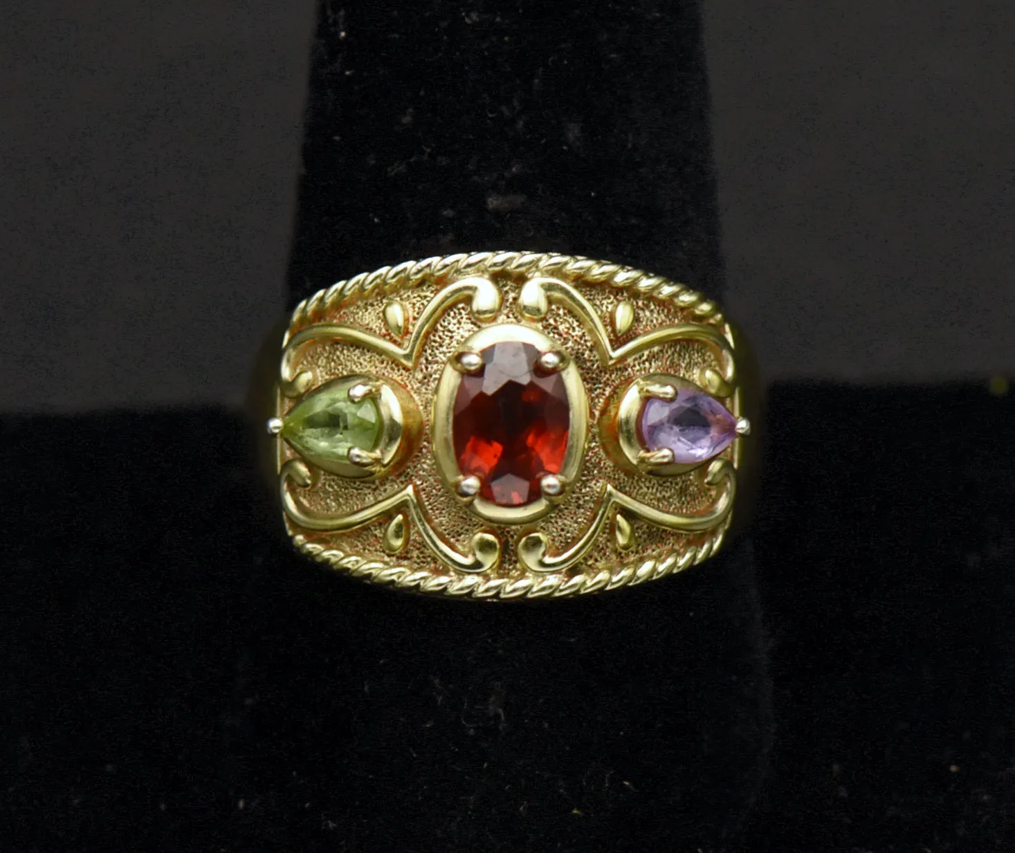 Ross-Simons - Vintage Vermeil Gemstone Ring - Size 10