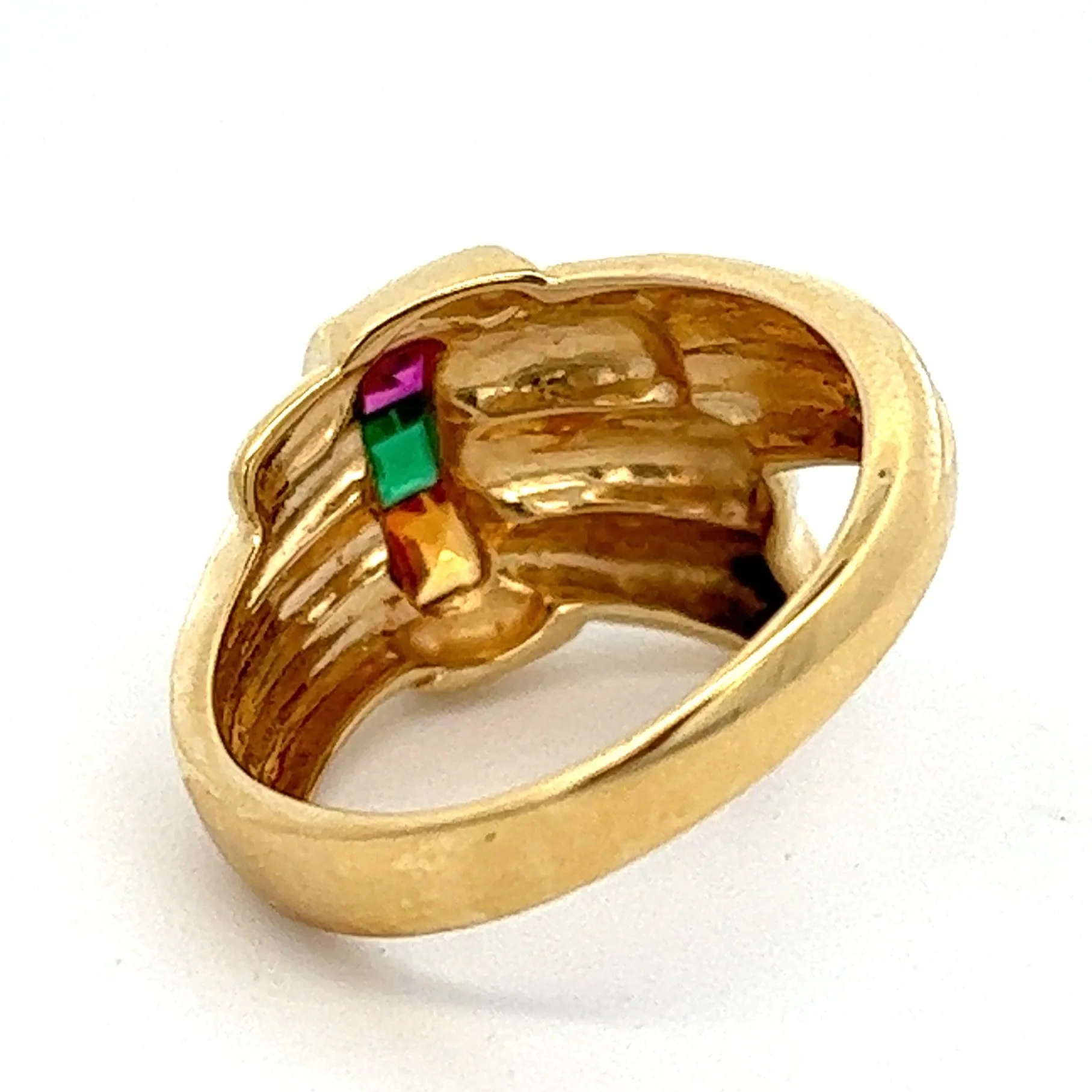 Ruby, Emerald & Citrine 18ct Yellow Gold Ring