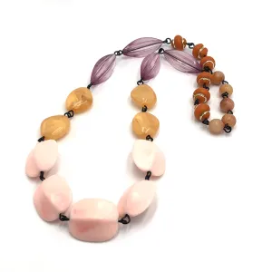 Rusted Peach Beaded Carmen Necklace