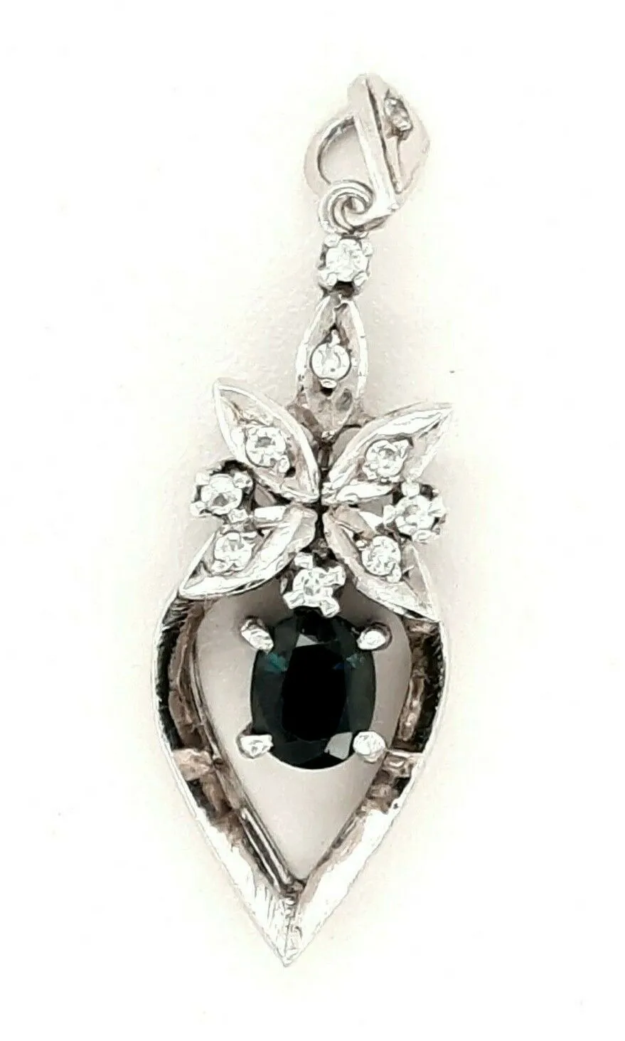 Sapphire & Spinel Sterling Silver Pendant