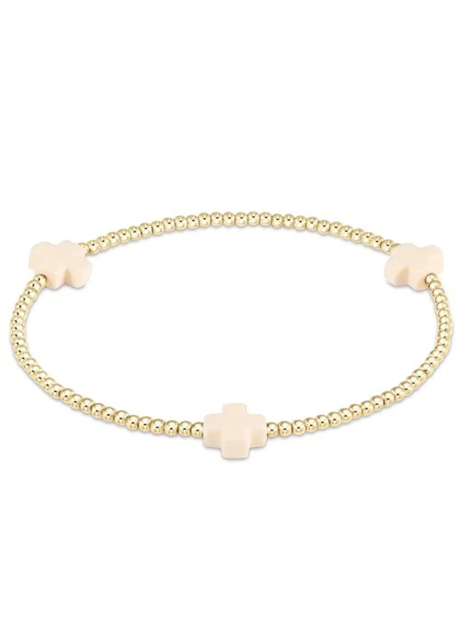 SIGNATURE CROSS BRACELET - OFF-WHITE