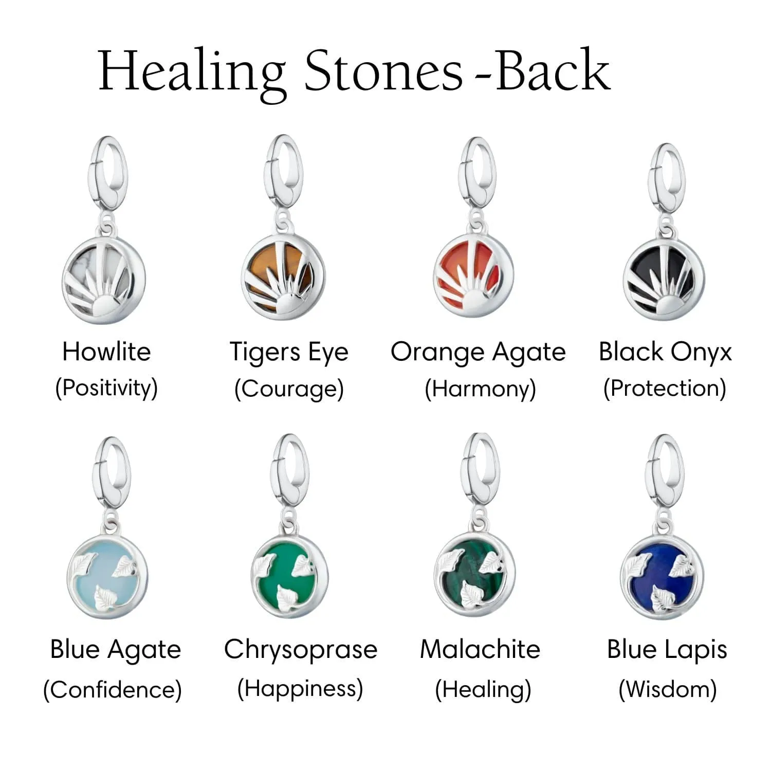 Silver Healing Stone Charm