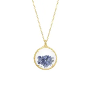 Small Vermeil Sapphire Shaker Necklace