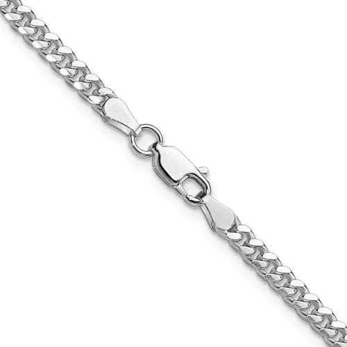 Sterling Silver 5.35 mm Solid Flat Cuban Chain with Lobster Clasp 22"