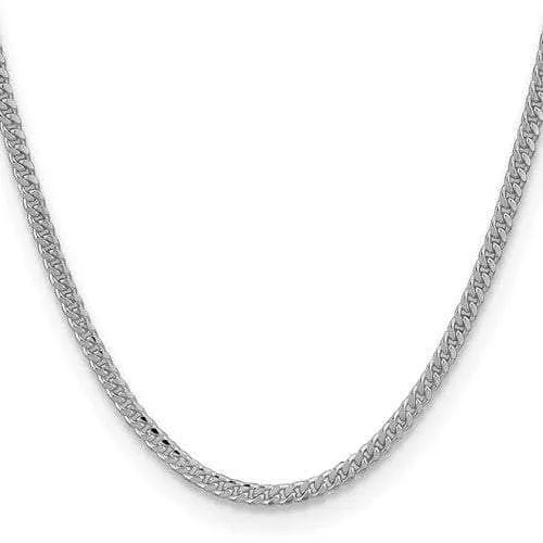 Sterling Silver 5.35 mm Solid Flat Cuban Chain with Lobster Clasp 22"