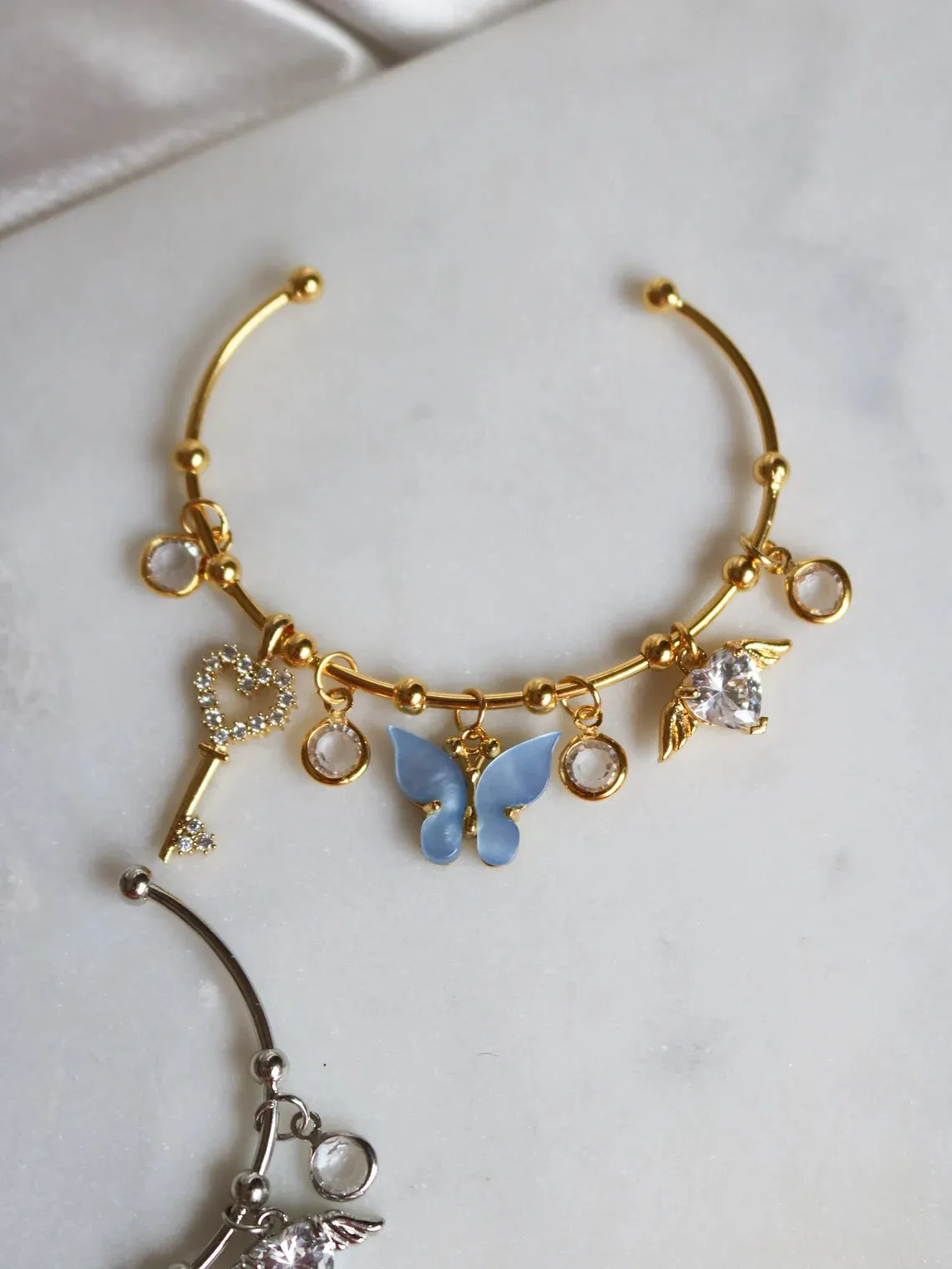 The Diaries Bracelet, Butterfly Heart Charm Bracelet