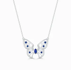 THIALH - FAUNA & FLORA - Sapphire in 18K White Gold Necklace