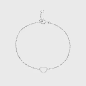 Verona Silver Love Heart Bracelet