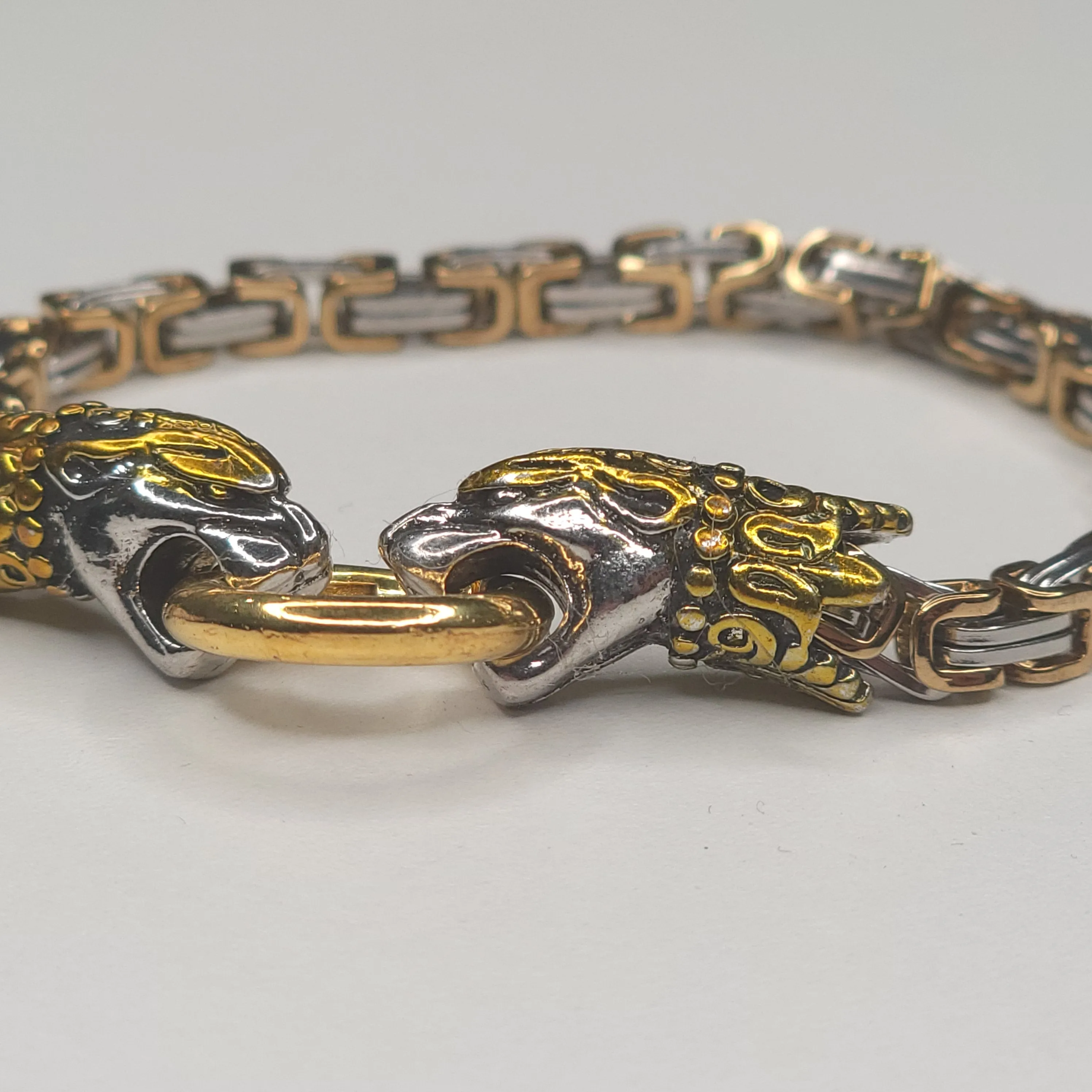 Viking Wolf Head Bracelet