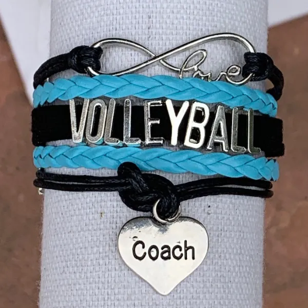 Volleyball Coach Bracelet - Pick Your Team Colors