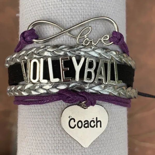 Volleyball Coach Bracelet - Pick Your Team Colors