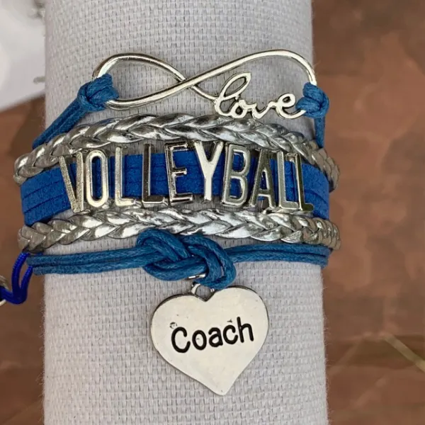 Volleyball Coach Bracelet - Pick Your Team Colors