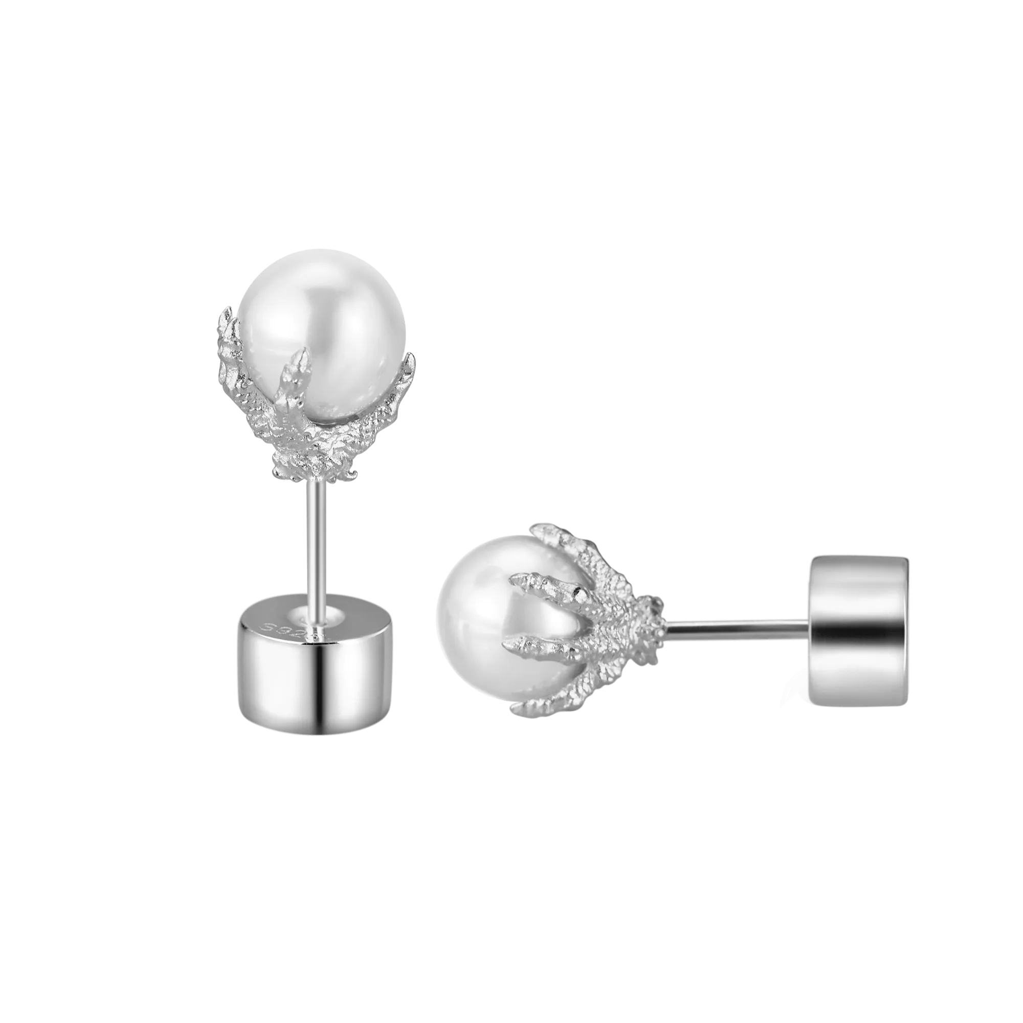 WONG Dragon Pearl Stud Earring - Single