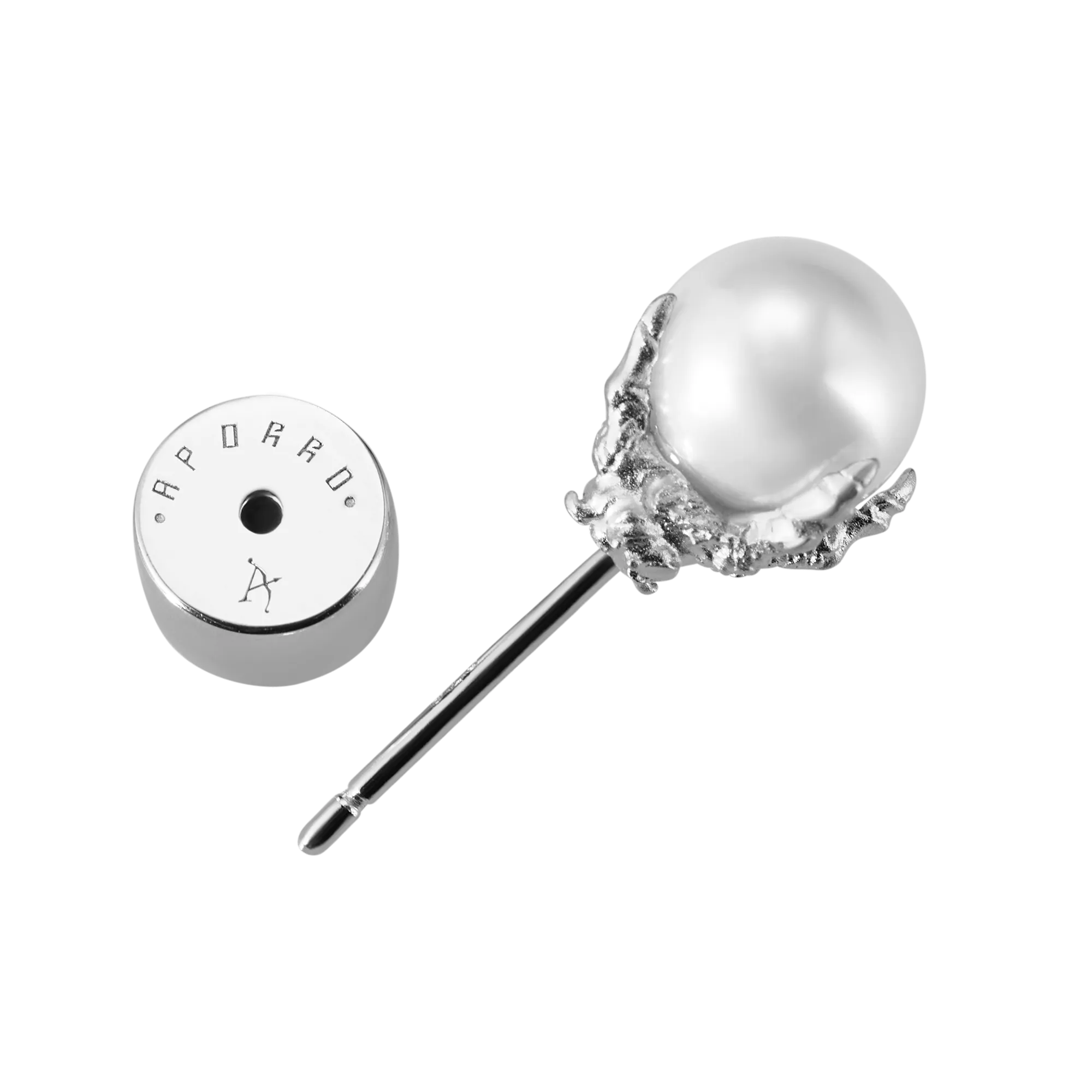 WONG Dragon Pearl Stud Earring - Single