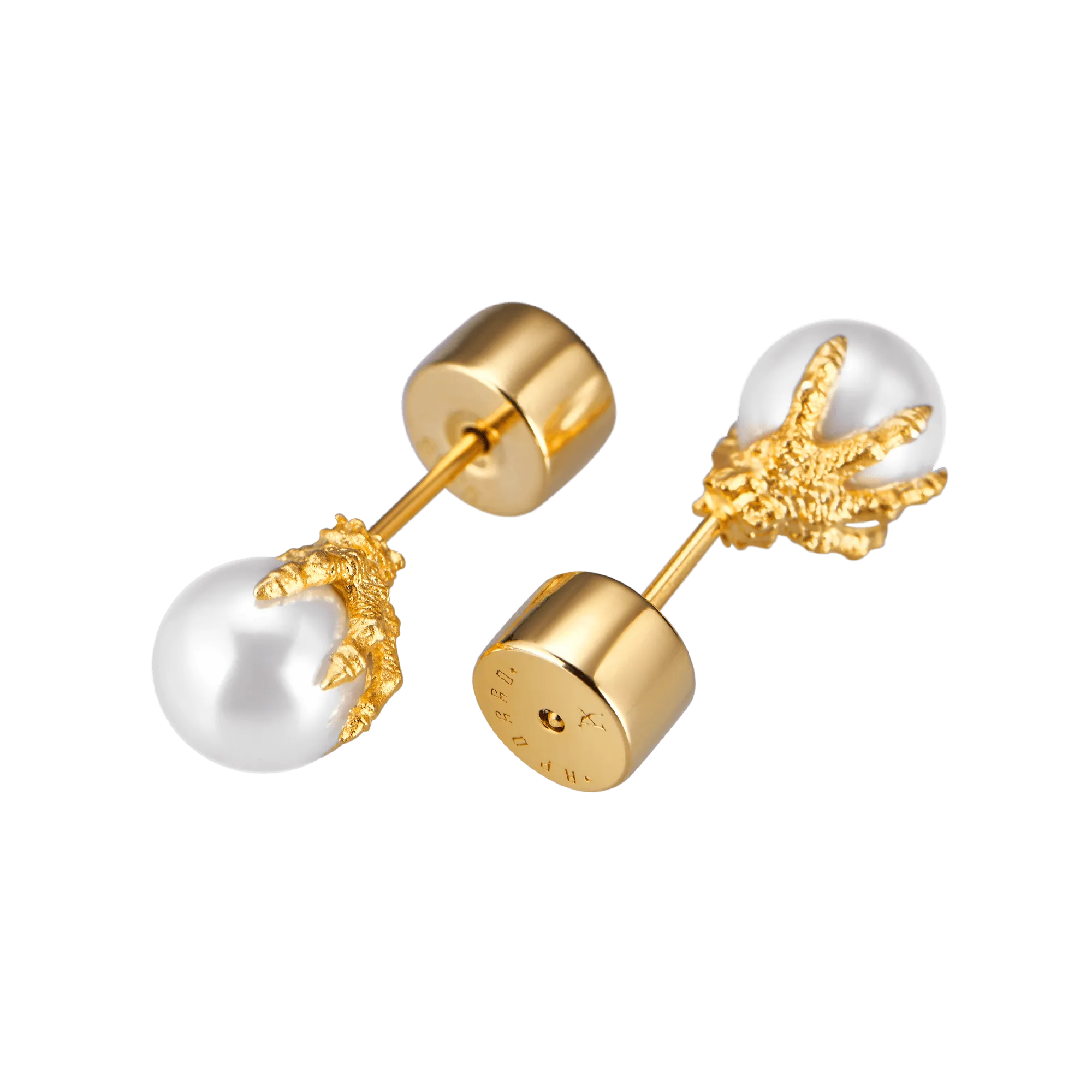 WONG Dragon Pearl Stud Earring - Single